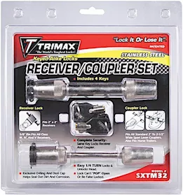 Trimax Locks Trimax 100% stainless steel sxt3-5/8in rec. & sxtc2 - 2-1/2in span coupler