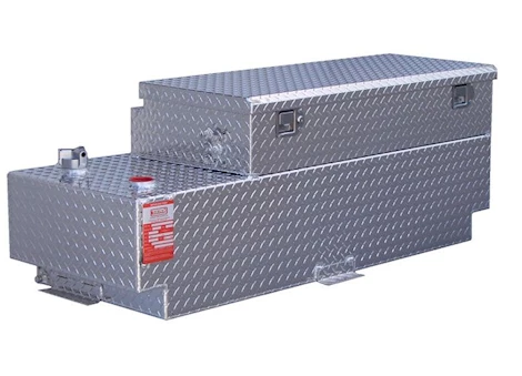 Aluminum Tank Industries, Inc. Dot approved-diamond plate aluminum refuling tank/toolbox combo-58 gal rectangle Main Image